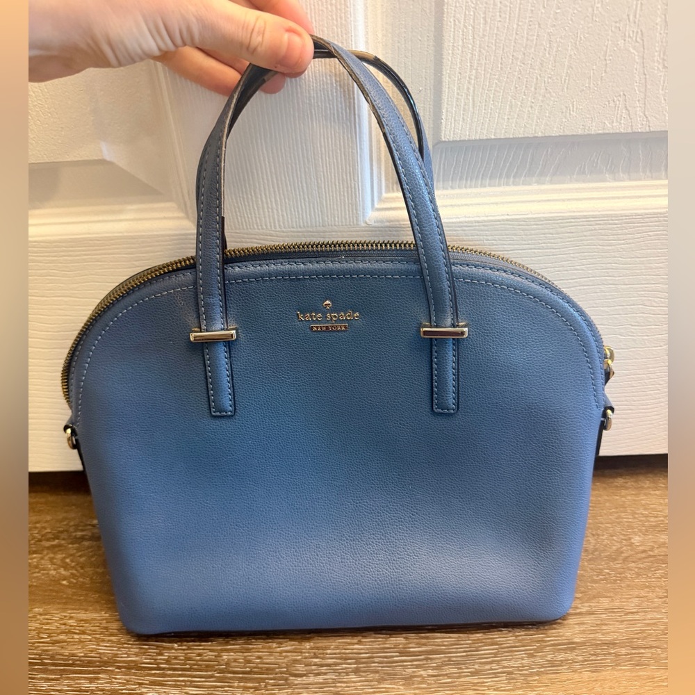 Kate Spade Patterson Drive Carli Blue Leather Handbag - Picture 4 of 4